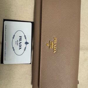 Prada Tan Leather Wallet
